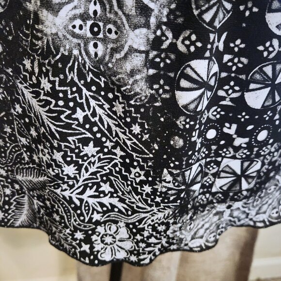 Speechless Black & White Babydoll Top | Y2K Style | Size L (Fits M) - Picture 7 of 15